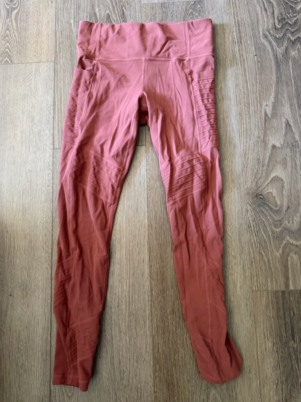 Athleta Rust Pink moto High-Waist Leggings
